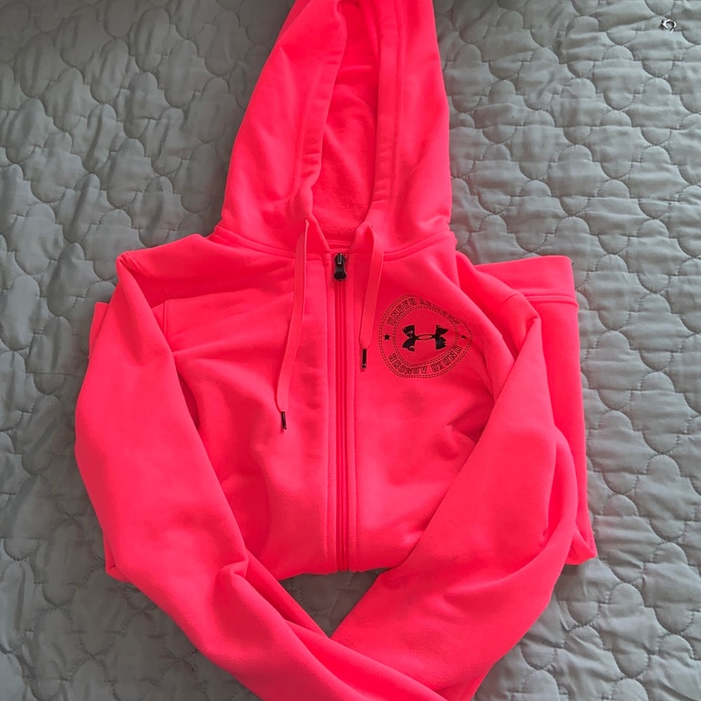 Bright pink Under Armour Coldgear Zip Up
